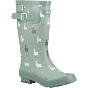 Cotswold Childrens/Kids Farmyard Alpaca Galoshes / Green